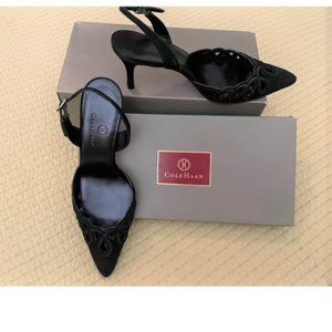 Cole Haan evening black suede heels!
